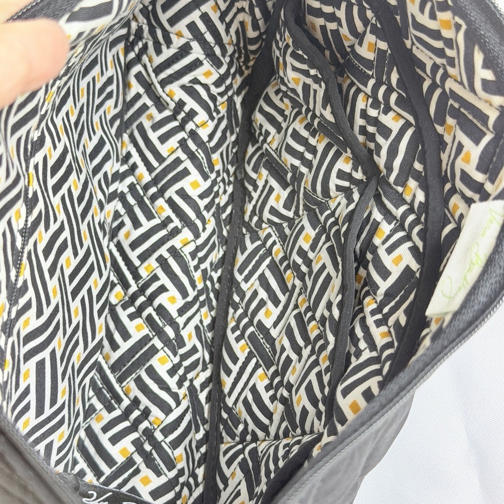 Vera Bradley "On The Go" Crossbody Hobo Bag Classic Black Microfiber Zipper New - Picture 8 of 12